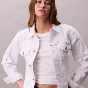 Calvin Klein Women's White Denim Jacket